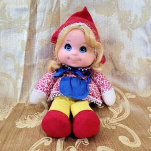 Vintage Mattel Baby Beans Little Red Riding Hood 9" Doll 1976 Rubber Face Toy